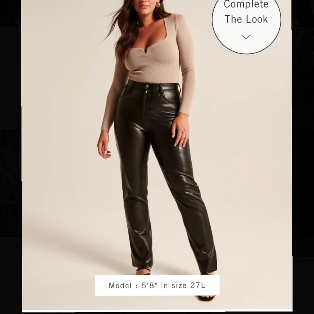Abercrombie Leather Pants - Picture 3 of 5